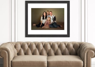 Picture of Family wall art above a sofa Family photographer Wirral